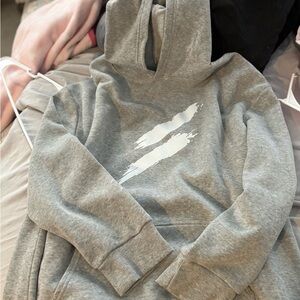New! Soft Gray Hoodie Sweater